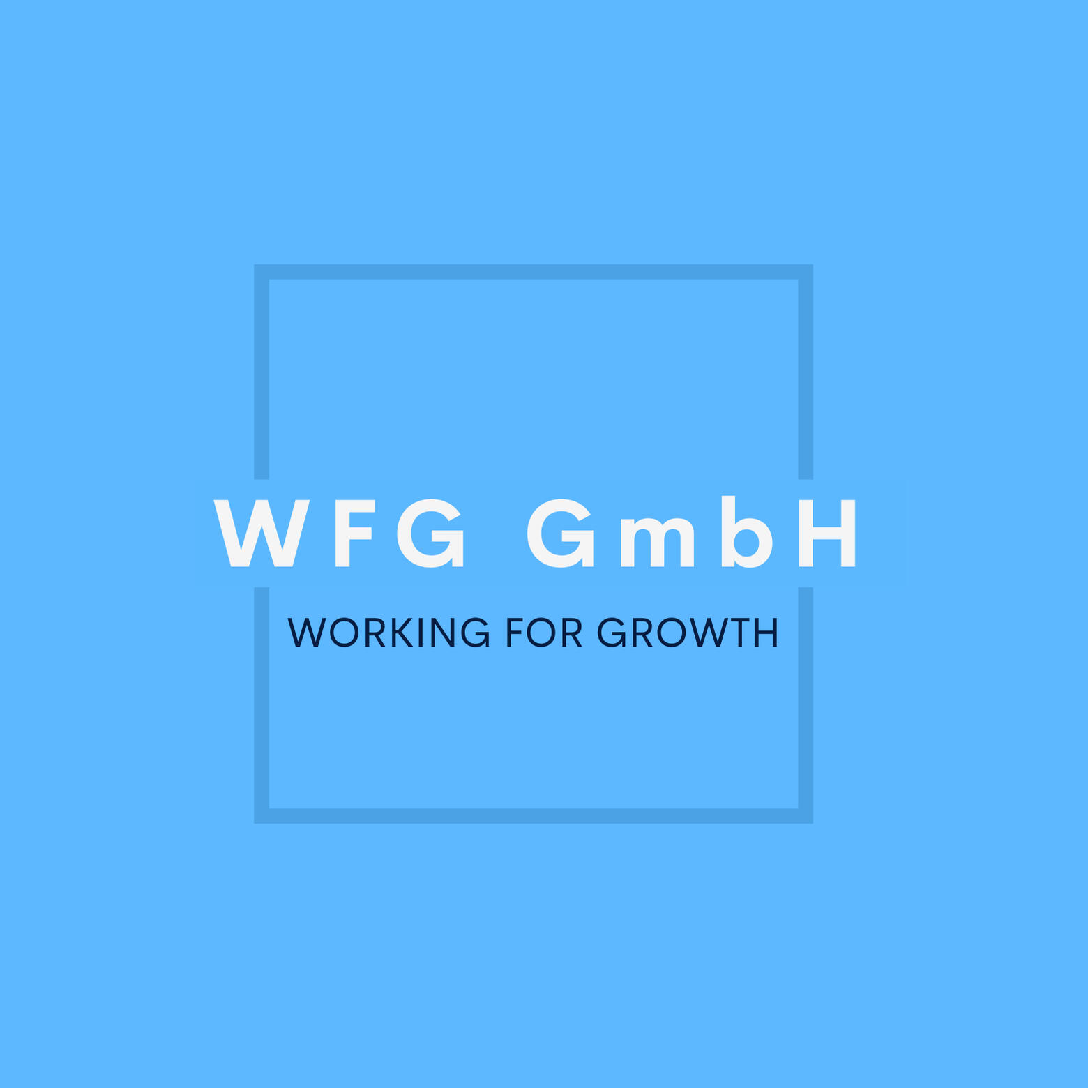WFG Logo blau Blaues WFG Logo mit Working for Growth